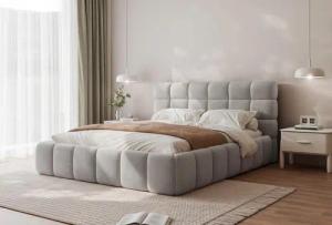 Compleo Polsterbett Wolkenbett, Bouclé Bett, Funktionales