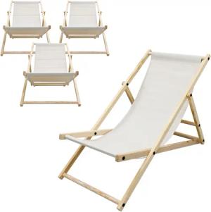 ECD Germany Gartenliege Holz Beachstuhl klappbarer