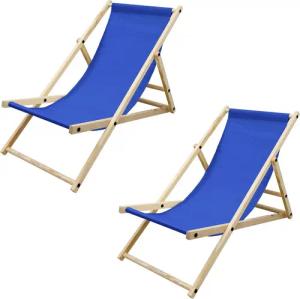 ECD Germany Gartenliege Holz Beachstuhl klappbarer