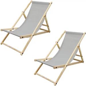 ECD Germany Gartenliege Holz Beachstuhl klappbarer