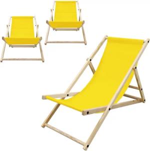 ECD Germany Gartenliege Holz Beachstuhl klappbarer