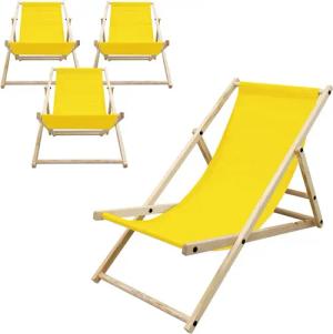 ECD Germany Gartenliege Holz Beachstuhl klappbarer