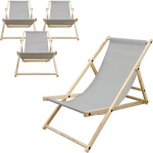 ECD Germany Gartenliege Holz Beachstuhl klappbarer