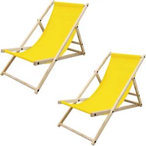ECD Germany Gartenliege Holz Beachstuhl klappbarer