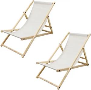 ECD Germany Gartenliege Holz Beachstuhl klappbarer