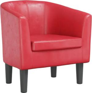 vidaXL Sessel Clubsessel Rot Kunstleder (1-St)