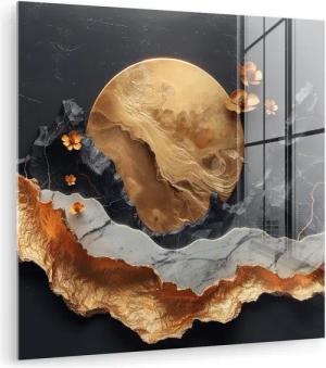 MuchoWow Acrylglasbild Kunst - Gold -