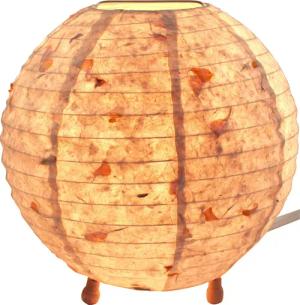 Guru-Shop Tischleuchte Coronada round Reispapier Tischlampe