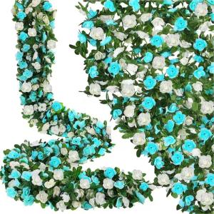 Kunstranke Künstliche Girlande, 2.5M Rosen Blumengirlande