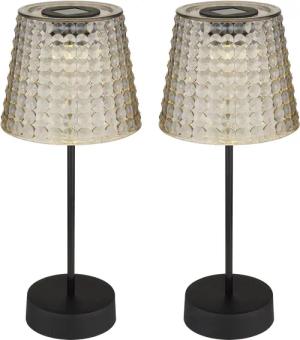 bmf-versand LED Solarleuchte Tischlampe 2er Set