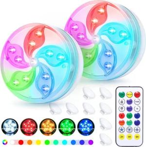 BlingBin Pool-Lampe 2 Stück LED Unterwasserlicht,