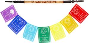 Guru-Shop Wimpelkette Chakra-Meditation Wimpelkette 25*20 cm