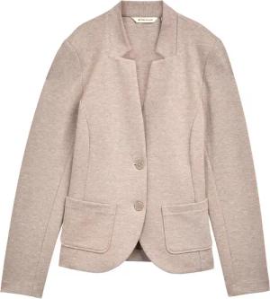TOM TAILOR Damen Slim Fit Blazer mit Ottoman Struktur, braun, Meliert, Gr. XL
