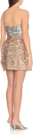 Retrofete - Retrofete Gold Dress With Sequined Detailing - Größe M - goldfarben