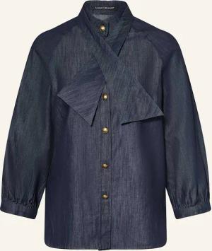 LUISA CERANO Bluse in Jeansoptik mit abnehmbarer Schluppe