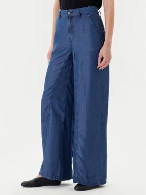 United Colors Of Benetton Stoffhose 4KHNDF09L Blau Wide Leg