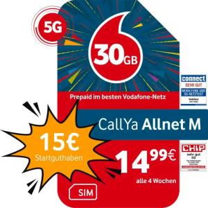 Vodafone Prepaid CallYa M, 30 GB
