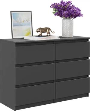 Furnica Kommode grifflose Schubladenkommode - Anthrazit