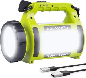 Novostella Taschenlampe, LED Campinglampe Handscheinwerfer wiederaufladbare