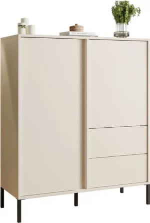 Lookway Hochkommode DELLE Beige Kommode Anrichte