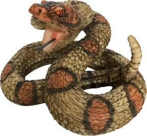 Online-Fuchs Gartenfigur Klapperschlange Reptil Schlange für