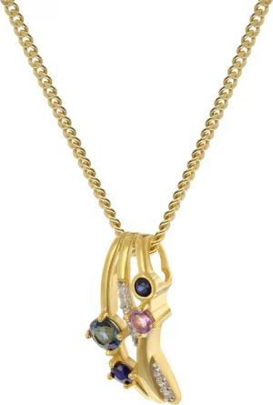 GLIZZ GL8352 Damen Schmuck-Anhänger Gold 333/8K an vergoldeter Halskette