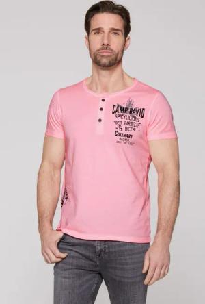 CAMP DAVID Henleyshirt mit Used-Kanten