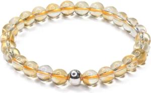 MayTree Armband Citrin, 6mm Geschenk für
