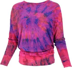 Guru-Shop Longsleeve Batik Hippie Shirt, Unikat