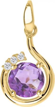 My Gold Kettenanhänger Damen Amethyst Anhänger