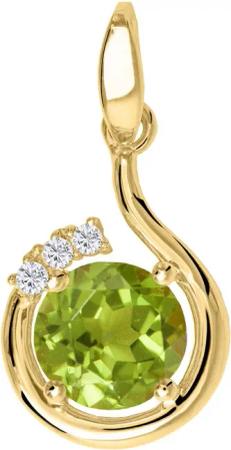 My Gold Kettenanhänger Damen Peridot Anhänger