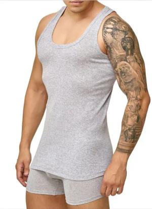 DDOnlineShop Unterhemd Tank-Top Achselshirt Herren Feinripp