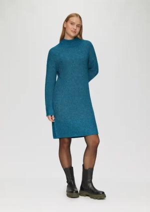 s.Oliver Minikleid Strickkleid mit Stehkragen und