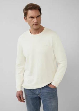 s.Oliver Strickpullover Strickpullover mit Logo-Stickerei Logo
