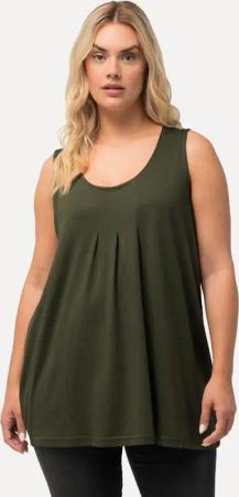 Ulla Popken T-Shirt Top Zierfalten A-Linie