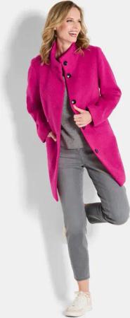 Wollmantel - pink - Gr. 50 von Goldner Fashion