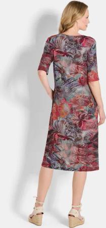 Jerseykleid mit Eingriffstaschen - bunt / gemustert - Gr. 42 von Goldner Fashion