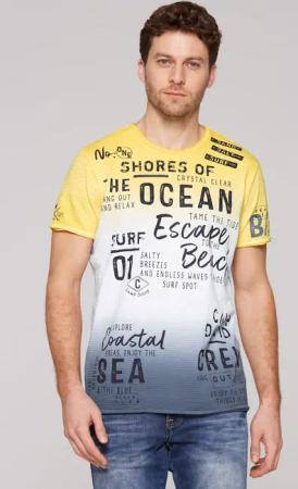 CAMP DAVID Rundhalsshirt, mit offenen Kanten