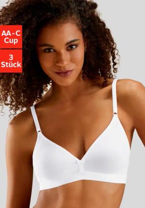petite fleur Soft-BH, ohne Bügel, in Triangel-Schnittform, im günstigen 3er Pack