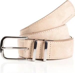 TOM TAILOR Synthetikgürtel "TTMILLIE", Veloursleder mit Ziernähten – 3,5 cm breit