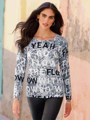 heine Strickpullover "Druck-Pullover"