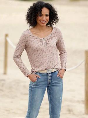 heine Langarmshirt "Druck-Shirt", (1 tlg.)