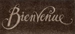 wash+dry by Kleen-Tex Fußmatte "Bienvenue", rechteckig, 9 mm Höhe, Schmutzfangmatte, mit Spruch, In- und Outdoor geeignet, waschbar