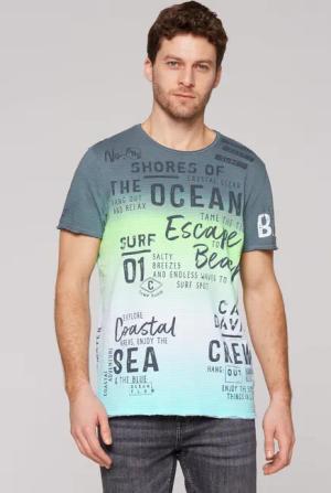 CAMP DAVID Rundhalsshirt, mit offenen Kanten
