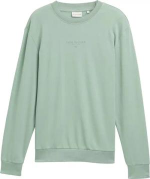 TOM TAILOR Herren Crewneck Sweatshirt mit Logo-Print, grün, Uni, Gr. L