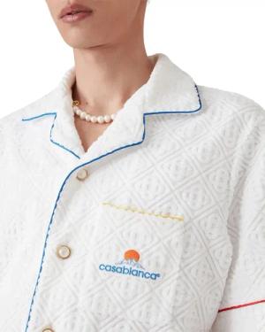 Casablanca - towel shirt white - Größe L - white