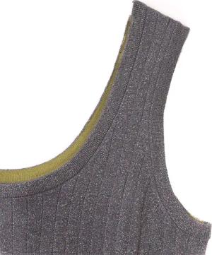 Paul Smith - Grey Glitter Vest Top With Ribbed Texture - Größe L - grau