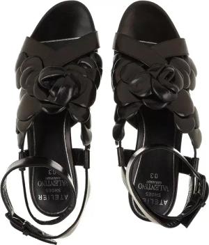 Valentino Garavani Sandalen - Atelier Rose Edition Sandals Leather - Gr. 39 (EU) - in Schwarz - für Damen