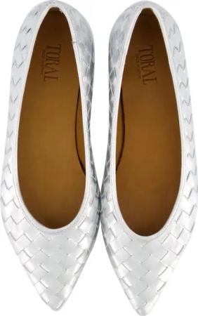 Toral Ballerinas - Dames Magda Loafer Metallic/Silver - Gr. 38 (EU) - in Gunmetal - für Damen