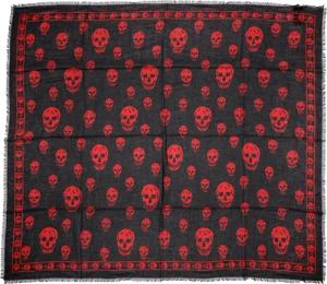 Alexander McQueen Tücher & Schals - Skull Silk Scarf - Gr. unisize - in Schwarz - für Damen